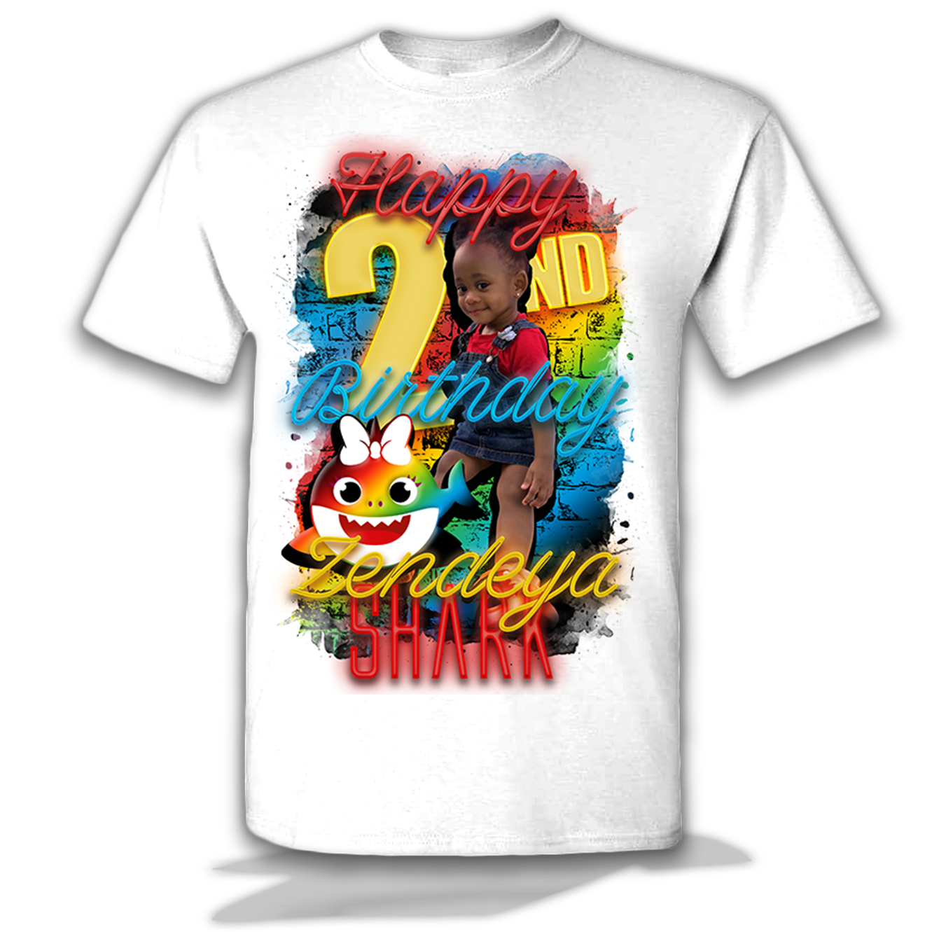 Exclusive "Brick wall" Middle Design Birthday Shirt