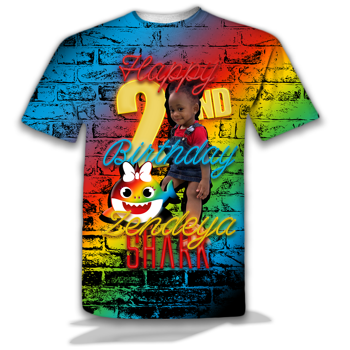 Exclusive "Brick wall" Middle Design Birthday Shirt