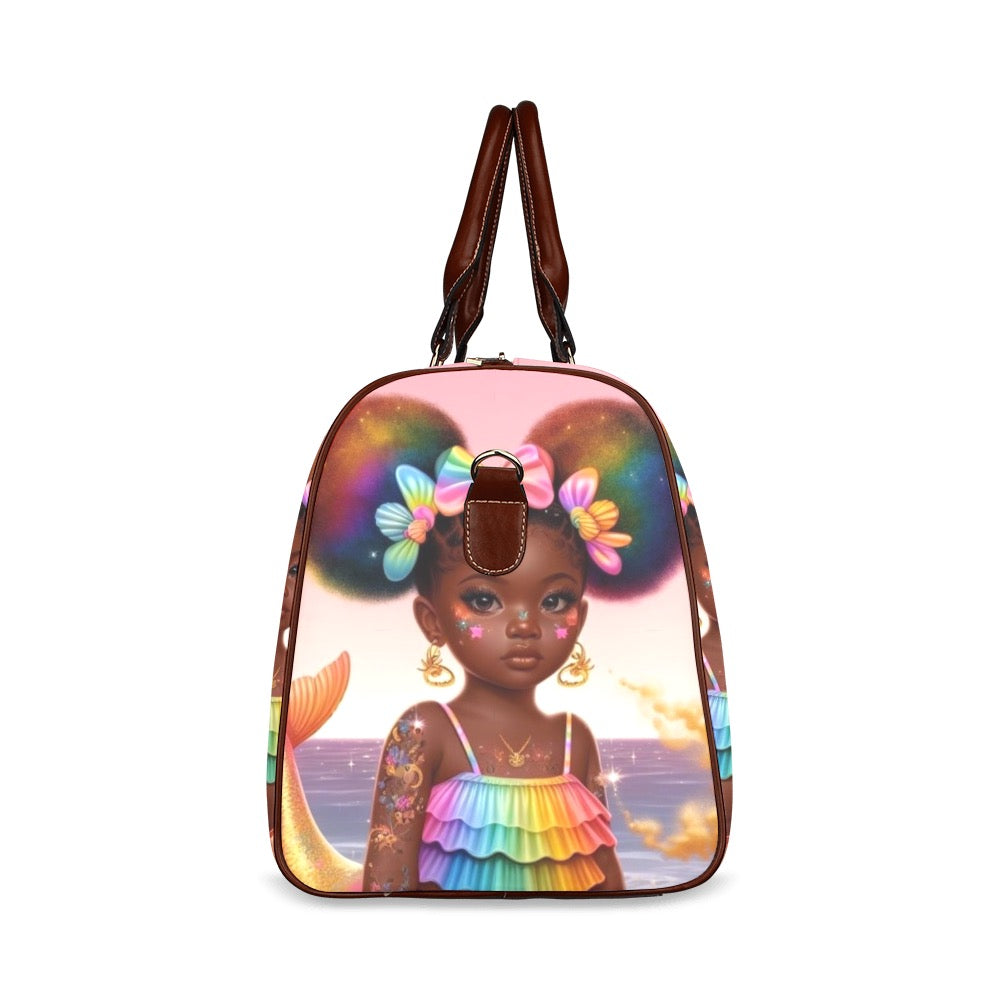 Melanin Mermaid Kids Edition Waterproof Travel Bag/Large