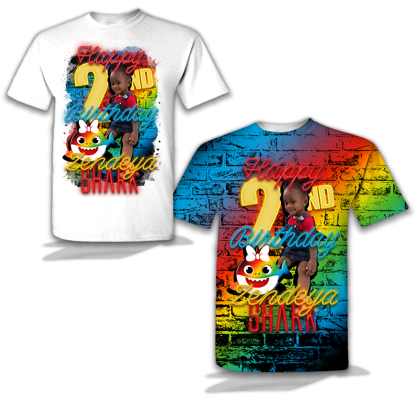 Exclusive "Brick wall"  Middle Design Birthday Shirt