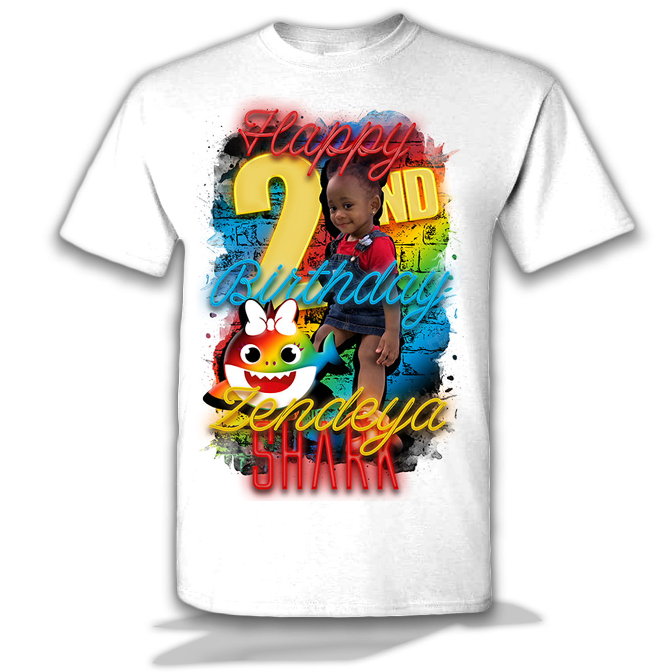 Exclusive "Brick wall"  Middle Design Birthday Shirt