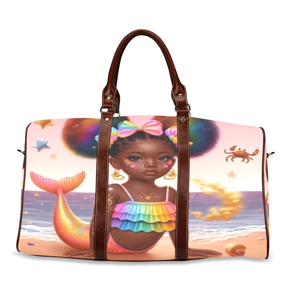 Melanin Mermaid Kids Edition Waterproof Travel Bag/Large