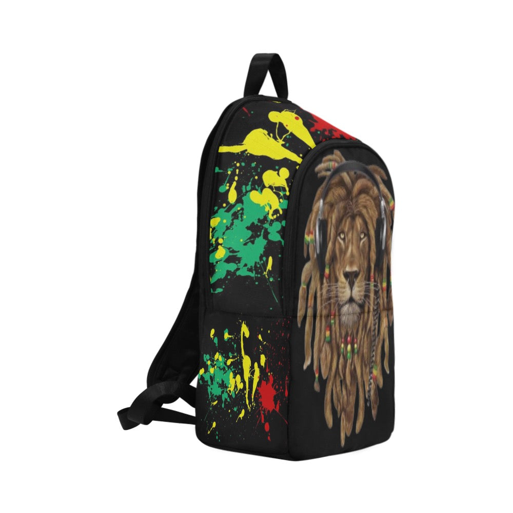 Rasta Lion - Splatter - Book bag