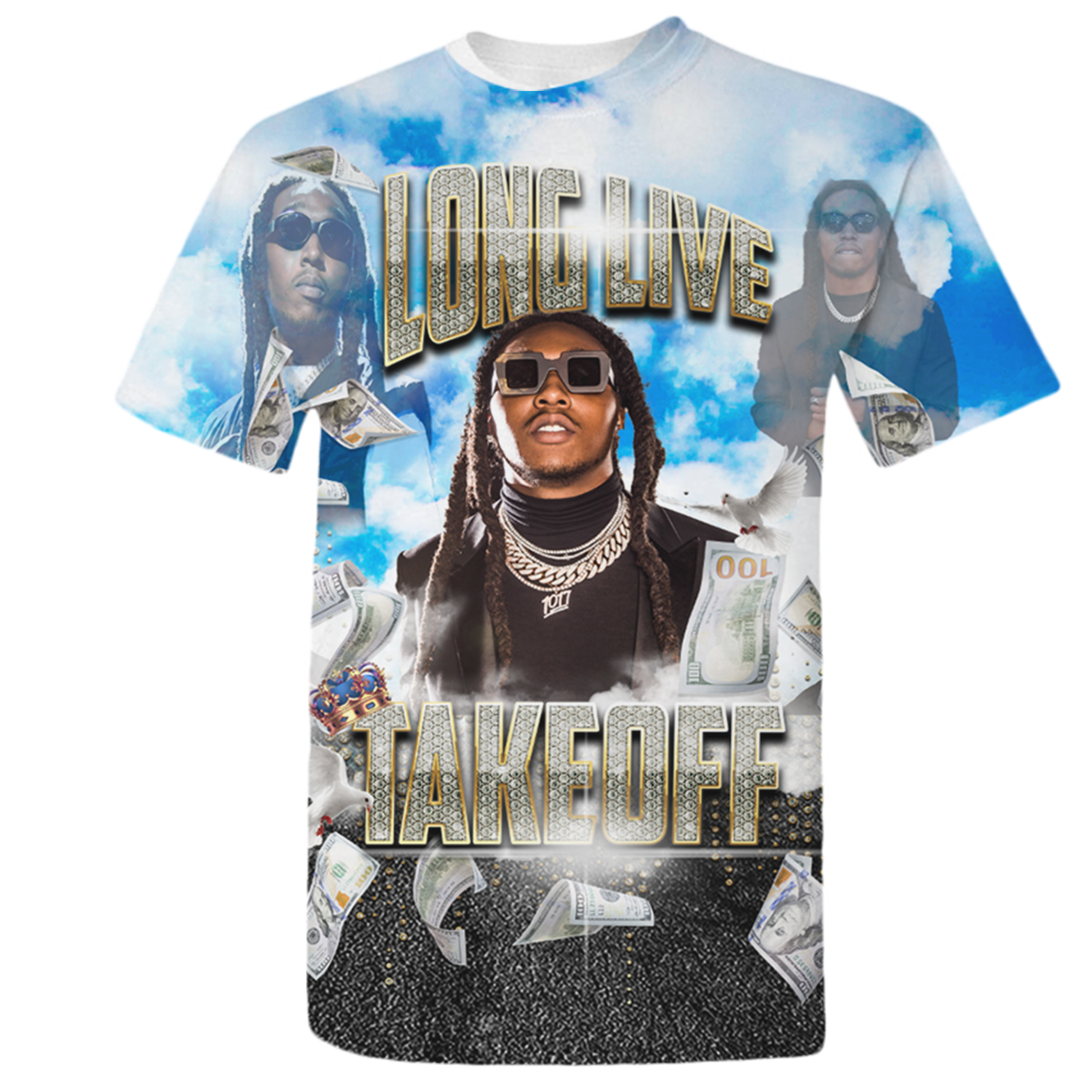 Bling Memorial / Remembrance Shirt ( Pre-Made All-Over Print Design )