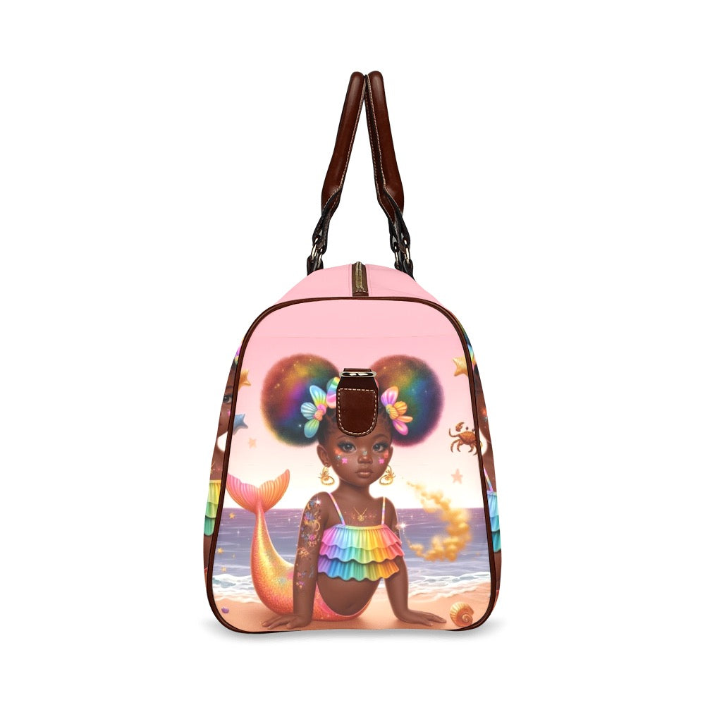 Melanin Mermaid Kids Edition Waterproof Travel Bag/Large